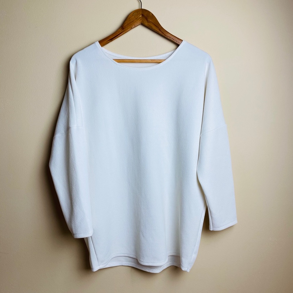 Oversized white sweater, XS